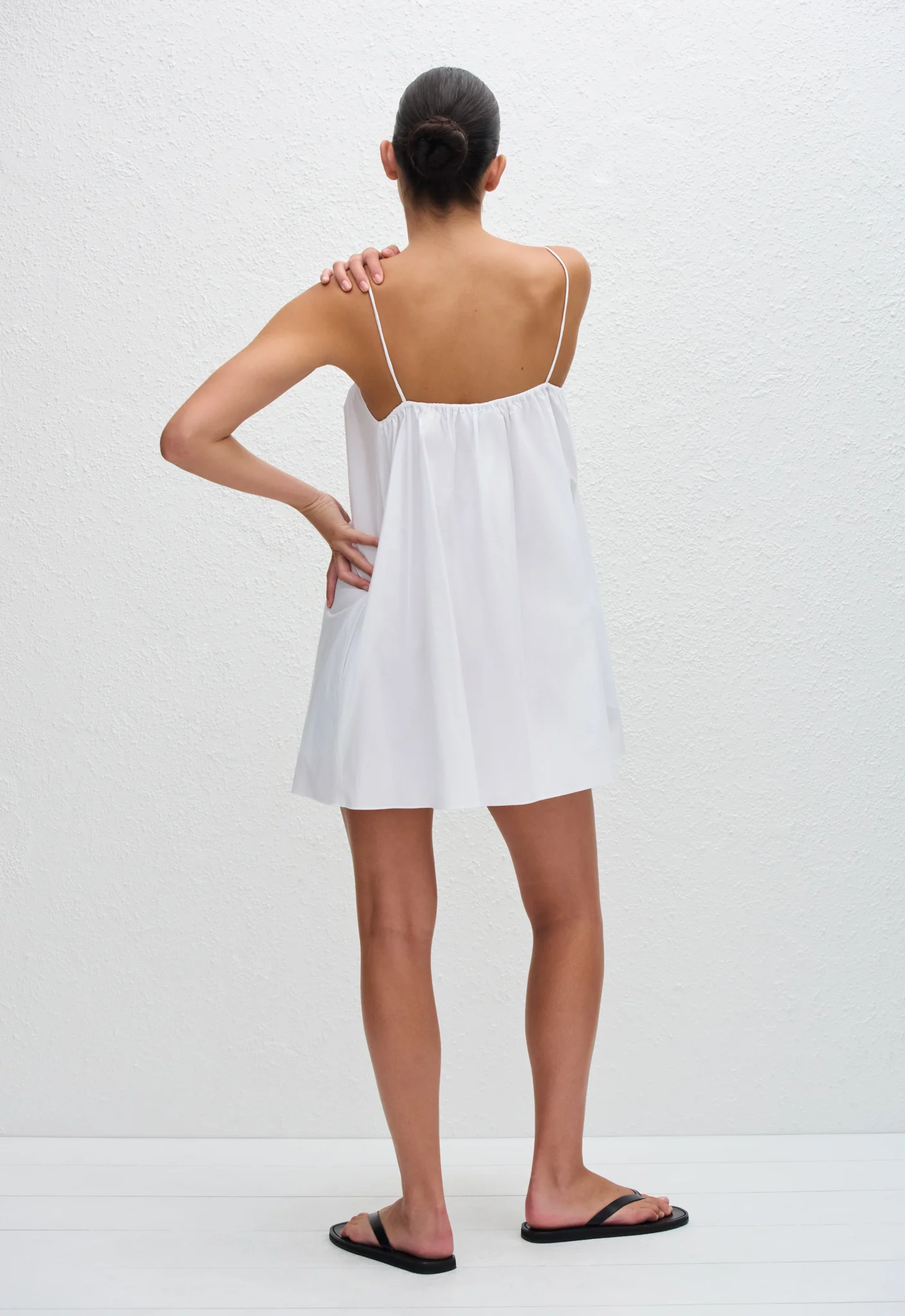Voluminous Cami Mini Dress - White - Image 4